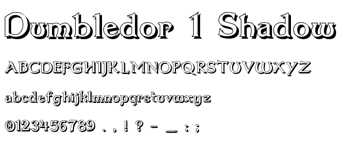 Dumbledor 1 Shadow font